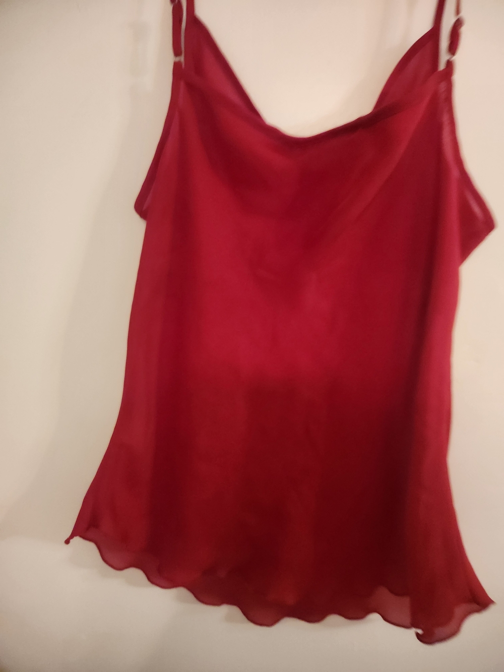 Notations Red Satin Slip Chemise